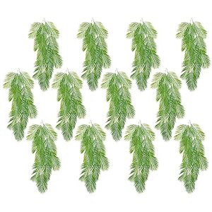Leaf Pack of 12 x 120cm Artificial Hanging Palm Leaves Plant Leaf Pack of 12 x 120cm Artificial Hanging Palm Leaves Plant