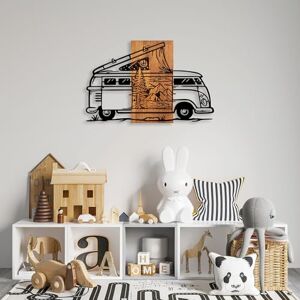 Wallity Elegant Decorative Wooden Wall Accessory, 58 x 90 cm, 100% Wood & Metal, Walnut & Black, Unique Design, Perfect for Home Decor, 4.17 kg Wallity Elegant Decorative Wooden Wall Accessory, 58 x 90 cm, 100% Wood & Metal, Walnut & Black, Unique Design, Perfect for Home Decor, 4.17 kg