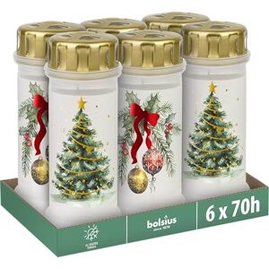 BOLSIUS Grave Candle no. 6 + lid with Christmas Motif 6 Pieces Burning time 70 Hours Contains Natural Plant Wax Palm Oil Free BOLSIUS Grave Candle no. 6 + lid with Christmas Motif 6 Pieces Burning time 70 Hours Contains Natural Plant Wax Palm Oil Free