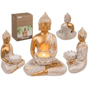 Out of the blue Polyresin Buddha Figurine with Tea Light Holder Approx 13.5 x 9 x 19.5 cm Gift Boxed Out of the blue Polyresin Buddha Figurine with Tea Light Holder Approx 13.5 x 9 x 19.5 cm Gift Boxed