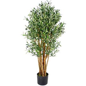 Leaf Design UK Artificial Olive Tree in Black Plastic Pot Leaf Design UK Artificial Olive Tree in Black Plastic Pot