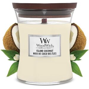 Woodwick Medium Hourglass Scented Candle Island Coconut with Crackling Wick Burn Time: Up to 60 Hours Woodwick Medium Hourglass Scented Candle Island Coconut with Crackling Wick Burn Time: Up to 60 Hours