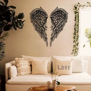 Hanah Home Stylish Black Decorative Metal Wall Accessory, 32 x 70 cm, 100% Steel, 1.5 mm Thickness, Lightweight 1.1 kg, Perfect for Modern Home Decor Hanah Home Stylish Black Decorative Metal Wall Accessory, 32 x 70 cm, 100% Steel, 1.5 mm Thickness, Lightweight 1.1 kg, Perfect for Modern Home Decor