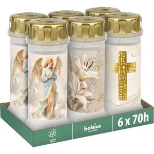 BOLSIUS Grave Candle no. 6 + lid with Motif 6 Pieces Burning time 70 Hours Contains Natural Plant Wax Palm Oil Free BOLSIUS Grave Candle no. 6 + lid with Motif 6 Pieces Burning time 70 Hours Contains Natural Plant Wax Palm Oil Free