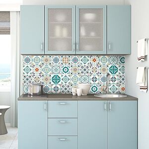 Ambiance Sticker Self-Adhesive Decorative Wall Decal Cement Tile for Bathroom and Kitchen Malaga Pack of 30 Stickers of 10 x 10 cm Ambiance Sticker Self-Adhesive Decorative Wall Decal Cement Tile for Bathroom and Kitchen Malaga Pack of 30 Stickers of 10 x 10 cm