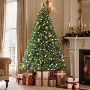 YITAHOME 6ft Artificial Christmas Tree with 250 LED, Christmas Pine Tree with 880 Tips, Foldable Metal Frame & Stand, Easy Assembly Pops Up Christmas Tree for Home Party, 182 x 110cm YITAHOME 6ft Artificial Christmas Tree with 250 LED, Christmas Pine Tree with 880 Tips, Foldable Metal Frame & Stand, Easy Assembly Pops Up Christmas Tree for Home Party, 182 x 110cm