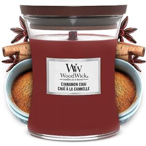 Woodwick Medium Hourglass Scented Candle Cinnamon Chai with Crackling Wick Burn Time: Up to 60 Hours Woodwick Medium Hourglass Scented Candle Cinnamon Chai with Crackling Wick Burn Time: Up to 60 Hours