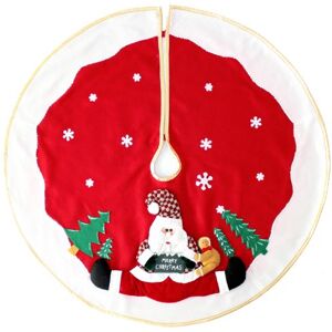 WeRChristmas Christmas Tree Skirt Decoration with 3D Father Christmas and Snow Design, 100 cm Large, Red WeRChristmas Christmas Tree Skirt Decoration with 3D Father Christmas and Snow Design, 100 cm Large, Red