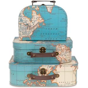 Jewelkeeper Cardboard Storage Boxes, Set of 3 – Nesting Decorative Storage Box for Birthday Wedding Nursery Office Decoration Displays Toys Photos Toy Box – Vintage World Map Design Jewelkeeper Cardboard Storage Boxes, Set of 3 – Nesting Decorative Storage Box for Birthday Wedding Nursery Office Decoration Displays Toys Photos Toy Box – Vintage World Map Design