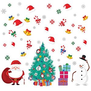 WALPLUS Christmas Removable Wall Stickers – Mixed Festive Designs – Vinyl Self-Adhesive Decals for Easy DIY Decoration – Suitable for Windows, Living Room & More WALPLUS Christmas Removable Wall Stickers – Mixed Festive Designs – Vinyl Self-Adhesive Decals for Easy DIY Decoration – Suitable for Windows, Living Room & More