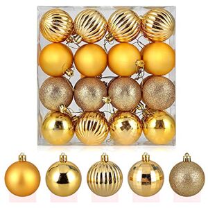 Uten Gold Christmas Baubles 32pc Set (6cm) for Wedding & Seasonal Decoration Uten Gold Christmas Baubles 32pc Set (6cm) for Wedding & Seasonal Decoration