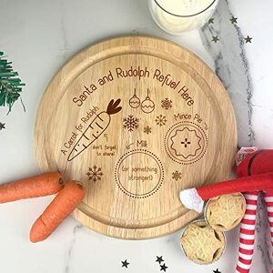 eBuyGB Snack Tray Christmas Eve Board, Santa & Rudolph Refuel Here, Mince Pie for Father Xmas, Carrot for Reindeer, Wooden Treat Plate, Wood eBuyGB Snack Tray Christmas Eve Board, Santa & Rudolph Refuel Here, Mince Pie for Father Xmas, Carrot for Reindeer, Wooden Treat Plate, Wood