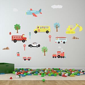 Walplus "Happy Cars" Kids Children Babies Room Nursery Comic Book Toy Store Office Décor Removable Self-Adhesive Decoration Mural Art Decal Wall Stickers, Multi-Colour, 125 x 85 cm Walplus "Happy Cars" Kids Children Babies Room Nursery Comic Book Toy Store Office Décor Removable Self-Adhesive Decoration Mural Art Decal Wall Stickers, Multi-Colour, 125 x 85 cm