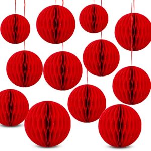 Talking Tables 12 x Red Honeycomb Magnet Christmas Decorations for Party Hanging Xmas Baubles Room Décor, Easy to Assemble Made of Paper – 15cm Talking Tables 12 x Red Honeycomb Magnet Christmas Decorations for Party Hanging Xmas Baubles Room Décor, Easy to Assemble Made of Paper – 15cm