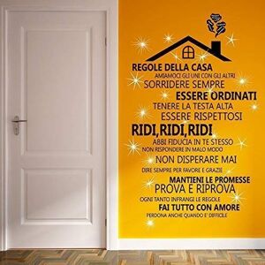 Wallflexi Wall Stickers Swarovski Crystals & Rooftop House Rules in Italian Murals Decals Home Decoration Living Room Nursery Restaurant Cafe Office Décor Wallflexi Wall Stickers Swarovski Crystals & Rooftop House Rules in Italian Murals Decals Home Decoration Living Room Nursery Restaurant Cafe Office Décor