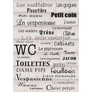 PLAGE Wall Decorations Adhesive 48 * 68 Toilet, Polyvinyl, Black, 48 X 68 X 0.1 cm PLAGE Wall Decorations Adhesive 48 * 68 Toilet, Polyvinyl, Black, 48 X 68 X 0.1 cm
