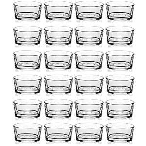 Zuvo Set of 24 Clear Glass Tealight Candle Holders, 4.5cm x 2.5cm with Luxurious Look Zuvo Set of 24 Clear Glass Tealight Candle Holders, 4.5cm x 2.5cm with Luxurious Look