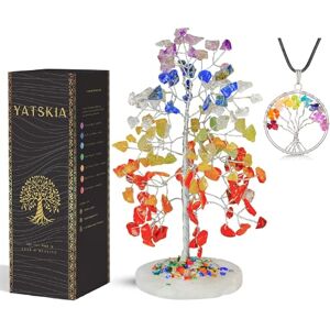 YATSKIA Chakra Tree of Life Wrapped On Natural Geode Agate Slice Base, w/Tree of Life Necklace Chakra Decor, Crystals and Healing Stones, Feng Shui Tree, Seven Chakra Tree, 7 Chakra Tree, Bonsai Tree YATSKIA Chakra Tree of Life Wrapped On Natural Geode Agate Slice Base, w/Tree of Life Necklace Chakra Decor, Crystals and Healing Stones, Feng Shui Tree, Seven Chakra Tree, 7 Chakra Tree, Bonsai Tree