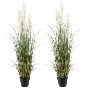 VEVOR Artificial Grass Plant, 2 Pack 1194mm Reed Flower Grass in Pot, Premium PVC Faux Fake Greenery Shrubs Plant for Indoor Outdoor House Home Garden Office Room Décor, Housewarming, Green VEVOR Artificial Grass Plant, 2 Pack 1194mm Reed Flower Grass in Pot, Premium PVC Faux Fake Greenery Shrubs Plant for Indoor Outdoor House Home Garden Office Room Décor, Housewarming, Green