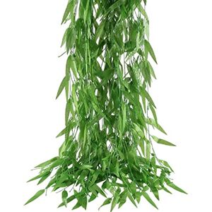 HOGADO 50pcs 300 ft Artificial Vine Greenery Garland for Room Decor Faux Willow Vines Wall Home Decor Aesthetic Silk Rattan Wicker Twig for Garden Wedding Windowsill Balcony Christmas Decorations HOGADO 50pcs 300 ft Artificial Vine Greenery Garland for Room Decor Faux Willow Vines Wall Home Decor Aesthetic Silk Rattan Wicker Twig for Garden Wedding Windowsill Balcony Christmas Decorations