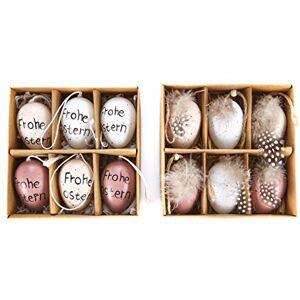 HEITMANN DECO Hanging Egg Set, Assorted, Pink, White, Beige, 14,3 x 14,3 cm HEITMANN DECO Hanging Egg Set, Assorted, Pink, White, Beige, 14,3 x 14,3 cm
