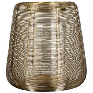 Casablanca modernes Design Casablanca Lucero 43408 Lantern Metal Gold-Coloured Braided with Glass Insert (Diameter 12.5 cm) for Pillar Candles Height 29 cm Diameter 25 cm Casablanca modernes Design Casablanca Lucero 43408 Lantern Metal Gold-Coloured Braided with Glass Insert (Diameter 12.5 cm) for Pillar Candles Height 29 cm Diameter 25 cm