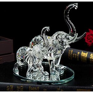 London Boutique Decorative Crystal Glass Animal Elephant Ornament Figurines Giftware Present Mother Child (Mother and Child) London Boutique Decorative Crystal Glass Animal Elephant Ornament Figurines Giftware Present Mother Child (Mother and Child)