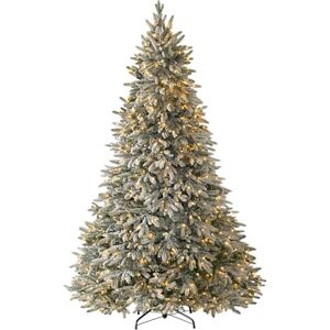 WeRChristmas Pre-Lit Frosted Snow Christmas Tree with 650 Chasing Warm LED Lights, Multi-Colour, 7.5 feet/2.25m WeRChristmas Pre-Lit Frosted Snow Christmas Tree with 650 Chasing Warm LED Lights, Multi-Colour, 7.5 feet/2.25m