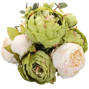 Duovlo Fake Flowers Vintage Artificial Peony Silk Flowers Wedding Home Decoration,Pack of 1 (New Green) Duovlo Fake Flowers Vintage Artificial Peony Silk Flowers Wedding Home Decoration,Pack of 1 (New Green)