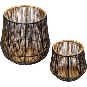 Gadgy Iron wire Mash Lantern set of 2 Gadgy Iron wire Mash Lantern set of 2