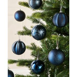 WeRChristmas Navy Blue Shatterproof Baubles WeRChristmas Navy Blue Shatterproof Baubles