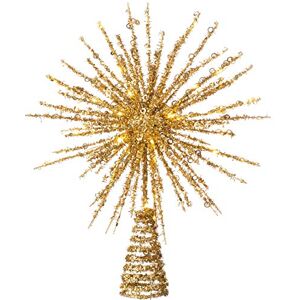 WeRChristmas Glitter Star Tree Topper with 25 Chasing Warm LED Lights, Multi-Colour, 32cm WeRChristmas Glitter Star Tree Topper with 25 Chasing Warm LED Lights, Multi-Colour, 32cm