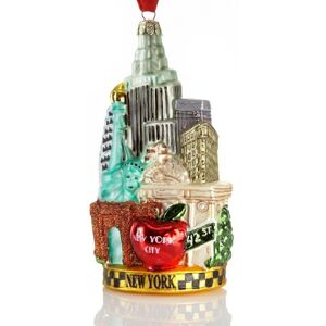 Kurt S. Adler New York Cityscape Ornament, Glass, Multi-Colour, 5.5-Inch Kurt S. Adler New York Cityscape Ornament, Glass, Multi-Colour, 5.5-Inch