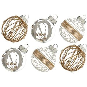 XmasExp Christmas Ball Ornaments Set-70mm/2.76" Beige Large Shatterproof Clear Glitter Pastic Christmas Ball Ornaments Xmas Tree Decoration Delicate Hanging Ornaments for Xmas Party (12 Counts,Beige) XmasExp Christmas Ball Ornaments Set-70mm/2.76" Beige Large Shatterproof Clear Glitter Pastic Christmas Ball Ornaments Xmas Tree Decoration Delicate Hanging Ornaments for Xmas Party (12 Counts,Beige)