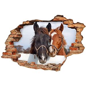 Ambiance Sticker Sticker 3D Effect Wall Decal Horses – Wall Paper Decoration Optical Illusion Room and Living Room 60 x 90 cm Ambiance Sticker Sticker 3D Effect Wall Decal Horses – Wall Paper Decoration Optical Illusion Room and Living Room 60 x 90 cm
