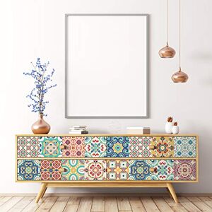 Ambiance Sticker Self-Adhesive Furniture and Tables Tile Stickers for Kitchen and Living Room Decoration Georgina Pack of 24 Stickers of 10 x 10 cm Ambiance Sticker Self-Adhesive Furniture and Tables Tile Stickers for Kitchen and Living Room Decoration Georgina Pack of 24 Stickers of 10 x 10 cm