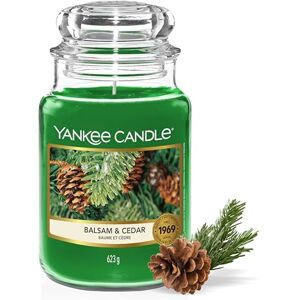 Yankee Candle Scented Candle Balsam & Cedar Large Jar Long Burning Candles: up to 150 Hours Perfect Christmas Gifts for Women Yankee Candle Scented Candle Balsam & Cedar Large Jar Long Burning Candles: up to 150 Hours Perfect Christmas Gifts for Women