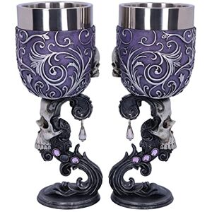 Nemesis Now B5168R0 Deaths Desire Twin Skull Heart Set of Two Goblets, Purple, 18.5cm Nemesis Now B5168R0 Deaths Desire Twin Skull Heart Set of Two Goblets, Purple, 18.5cm