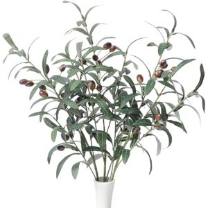 SzJias Artificial Olive Branch Faux Olive Branches for Vases Fake Branches Olive Stems for Vase Fake Olive Tree Branches (3 Branches, 28.7 inch/Each) SzJias Artificial Olive Branch Faux Olive Branches for Vases Fake Branches Olive Stems for Vase Fake Olive Tree Branches (3 Branches, 28.7 inch/Each)