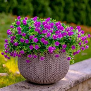 AXYLEX Artificial Flowers for Outdoors UV Resistant 12 PCS Bundles Faux Fake Outdoor Plants Plastic Flowers Bushes Shrubs No Fade Artificial Greenery Home Porch Stems Outside Window Box Decor(Magenta) AXYLEX Artificial Flowers for Outdoors UV Resistant 12 PCS Bundles Faux Fake Outdoor Plants Plastic Flowers Bushes Shrubs No Fade Artificial Greenery Home Porch Stems Outside Window Box Decor(Magenta)