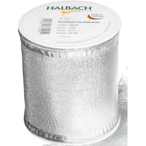 Halbach Seidenbänder Silver Gift Ribbon Made in Germany with Malleable Wired Edges 100 mm x 20 m Elegant Golden Ribbon for Wedding or Christmas Halbach Seidenbänder Silver Gift Ribbon Made in Germany with Malleable Wired Edges 100 mm x 20 m Elegant Golden Ribbon for Wedding or Christmas