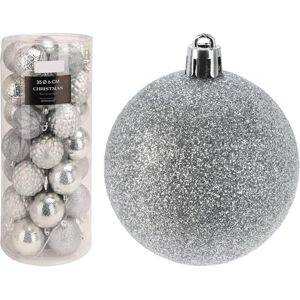 WELL HOME MOBILIARIO & DECORACIÓN Well Home Set of 35 Christmas Baubles Ø6cm with 5 Different Designs Embossed Silver WELL HOME MOBILIARIO & DECORACIÓN Well Home Set of 35 Christmas Baubles Ø6cm with 5 Different Designs Embossed Silver