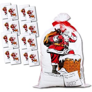 eBuyGB Giant Plastic Father Christmas Santa Sack, Large Stocking Bag for Presents and Gifts, 75 x 50 cm, Pack of 16 eBuyGB Giant Plastic Father Christmas Santa Sack, Large Stocking Bag for Presents and Gifts, 75 x 50 cm, Pack of 16