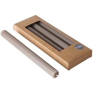 Boltze 2040794 Taper Candle Classic Set of 4 Grey/Brown 25 cm Wax Ribbed Surface Classic Design Taper Candle Grey Candle Decoration Boltze 2040794 Taper Candle Classic Set of 4 Grey/Brown 25 cm Wax Ribbed Surface Classic Design Taper Candle Grey Candle Decoration