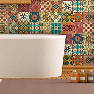 Ambiance Sticker Self-Adhesive Decorative Wall Decal Cement Tile for Bathroom and Kitchen Ornements Artistiques Design Pack of 9 Stickers of 20 x 20 cm Ambiance Sticker Self-Adhesive Decorative Wall Decal Cement Tile for Bathroom and Kitchen Ornements Artistiques Design Pack of 9 Stickers of 20 x 20 cm