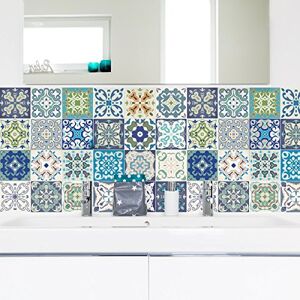 Ambiance Sticker Self-Adhesive Decorative Wall Decal Cement Tile for Bathroom and Kitchen Punta Arenas Pack of 24 Stickers of 15 x 15 cm Ambiance Sticker Self-Adhesive Decorative Wall Decal Cement Tile for Bathroom and Kitchen Punta Arenas Pack of 24 Stickers of 15 x 15 cm