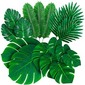 Decopom Palm Leaves Artificial Tropical Monstera 84 Pcs 6 Kinds Large Small Green Fake Palm Leaf Decorations with Stems for Safari Jungle Hawaiian Luau Party Table Decoration Wedding Birthday Theme Party Decopom Palm Leaves Artificial Tropical Monstera 84 Pcs 6 Kinds Large Small Green Fake Palm Leaf Decorations with Stems for Safari Jungle Hawaiian Luau Party Table Decoration Wedding Birthday Theme Party