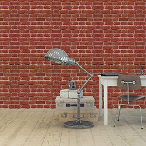 Walplus 4WM10003 Wall Stickers "Flexiplus Vintage Brick Wall" Removable Self-Adhesive Art Decal Murals Nursery Restaurant Cafe Hotel Building Office Home Decoration, Pack of 4 Walplus 4WM10003 Wall Stickers "Flexiplus Vintage Brick Wall" Removable Self-Adhesive Art Decal Murals Nursery Restaurant Cafe Hotel Building Office Home Decoration, Pack of 4