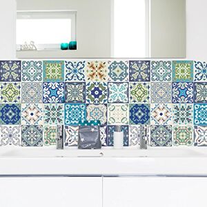 Ambiance Sticker Self-Adhesive Decorative Wall Decal Cement Tile for Bathroom and Kitchen Punta Arenas Pack of 24 Stickers of 20 x 20 cm Ambiance Sticker Self-Adhesive Decorative Wall Decal Cement Tile for Bathroom and Kitchen Punta Arenas Pack of 24 Stickers of 20 x 20 cm
