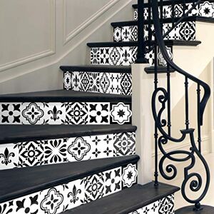Ambiance Sticker Staircase Tile Stickers Cement Tile Riser Sticker – Tile Riser Stickers Stairs Adhesive Cement Tiles – Azulejos – 15 x 105 cm – 4 Strips Ambiance Sticker Staircase Tile Stickers Cement Tile Riser Sticker – Tile Riser Stickers Stairs Adhesive Cement Tiles – Azulejos – 15 x 105 cm – 4 Strips